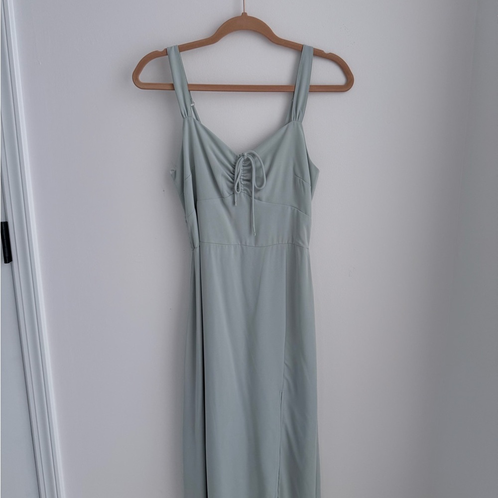 Francesca's Collections Green Sleeveless Maxi Sundress